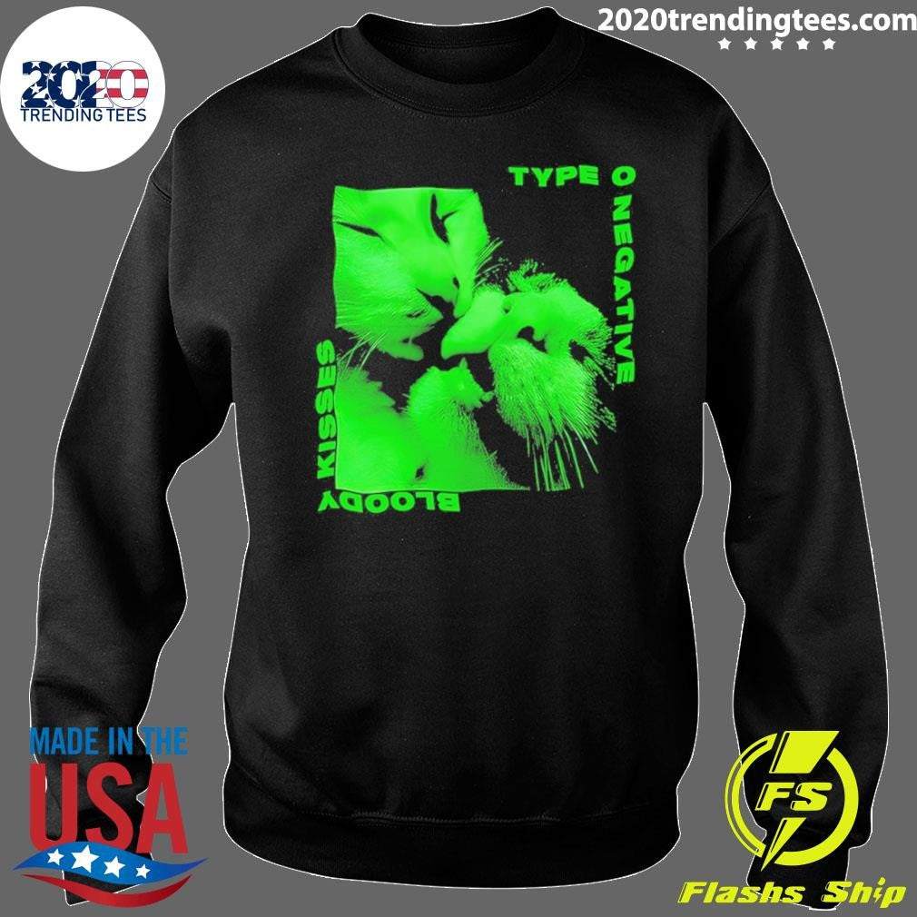 Cat Kissing Type O Negative Kisses Bloody Shirt