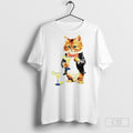 Cat With A Drink Margarita Shirt Tee