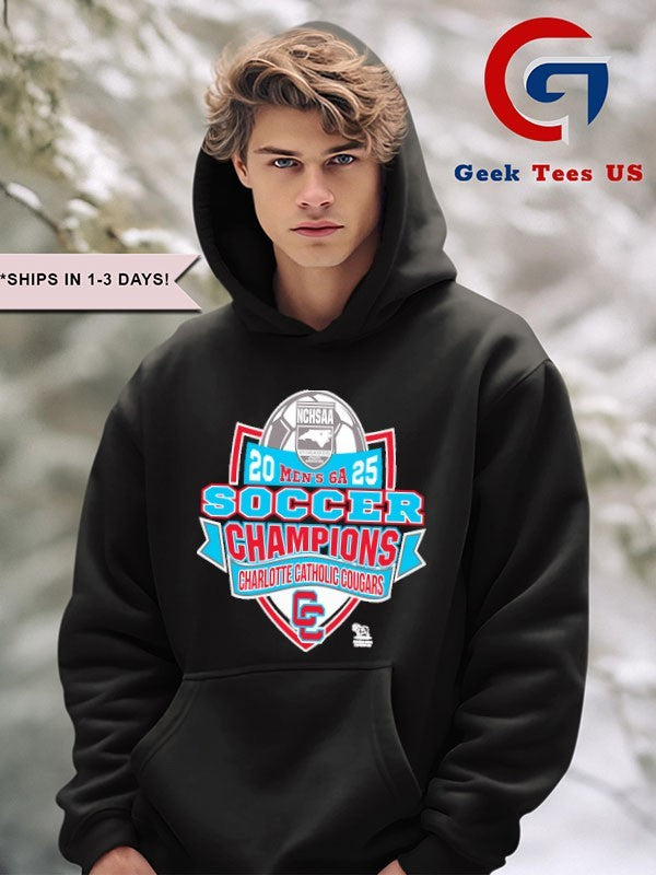 Charlotte Catholic Cougars NCHSAA Soccer Division Men’s 6A Champions T-shirt