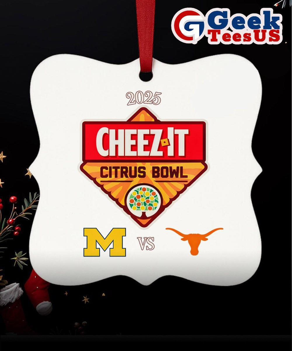 Cheez-It Citrus Bowl 2025 Michigan Wolverines vs Texas Longhorns logo Ornament