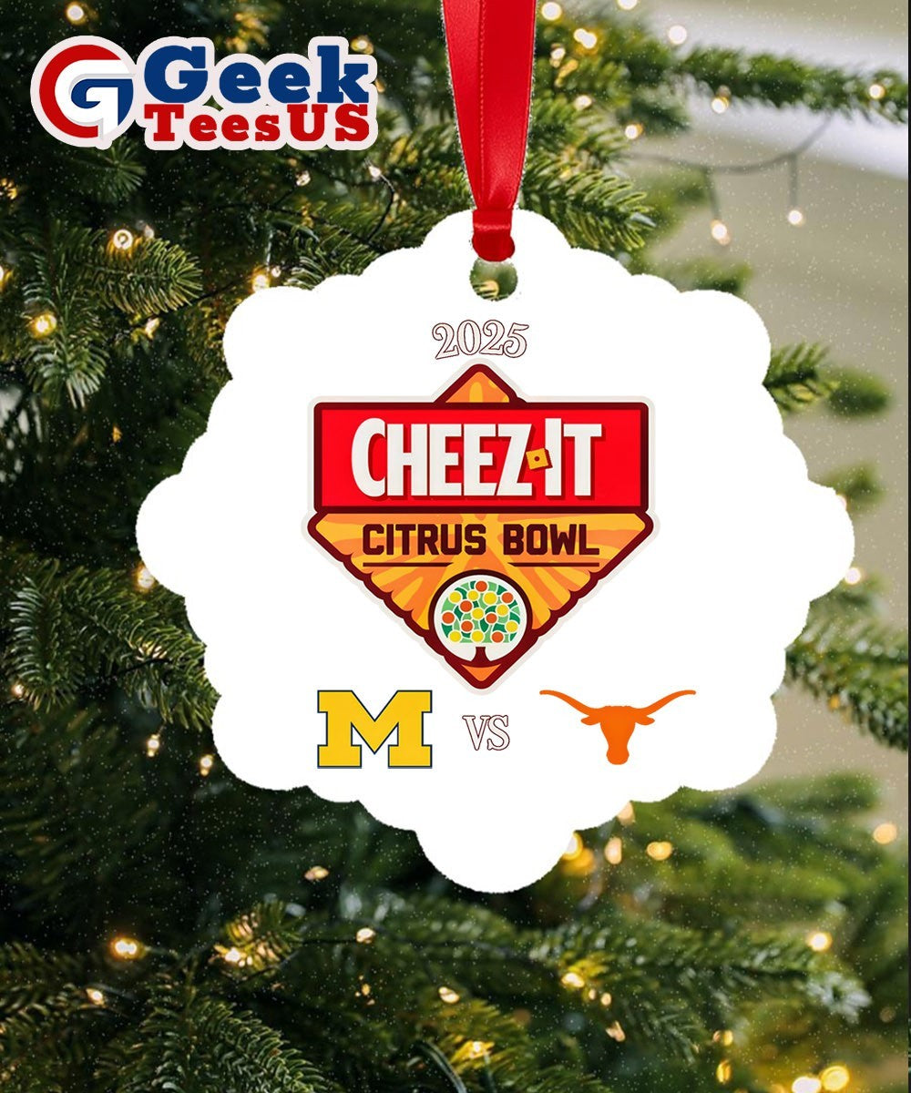 Cheez-It Citrus Bowl 2025 Michigan Wolverines vs Texas Longhorns logo Ornament
