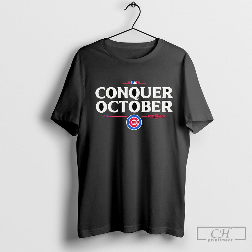 Chicago Cubs Conquer October 2025 Mlb Postseason Shirt Sweater