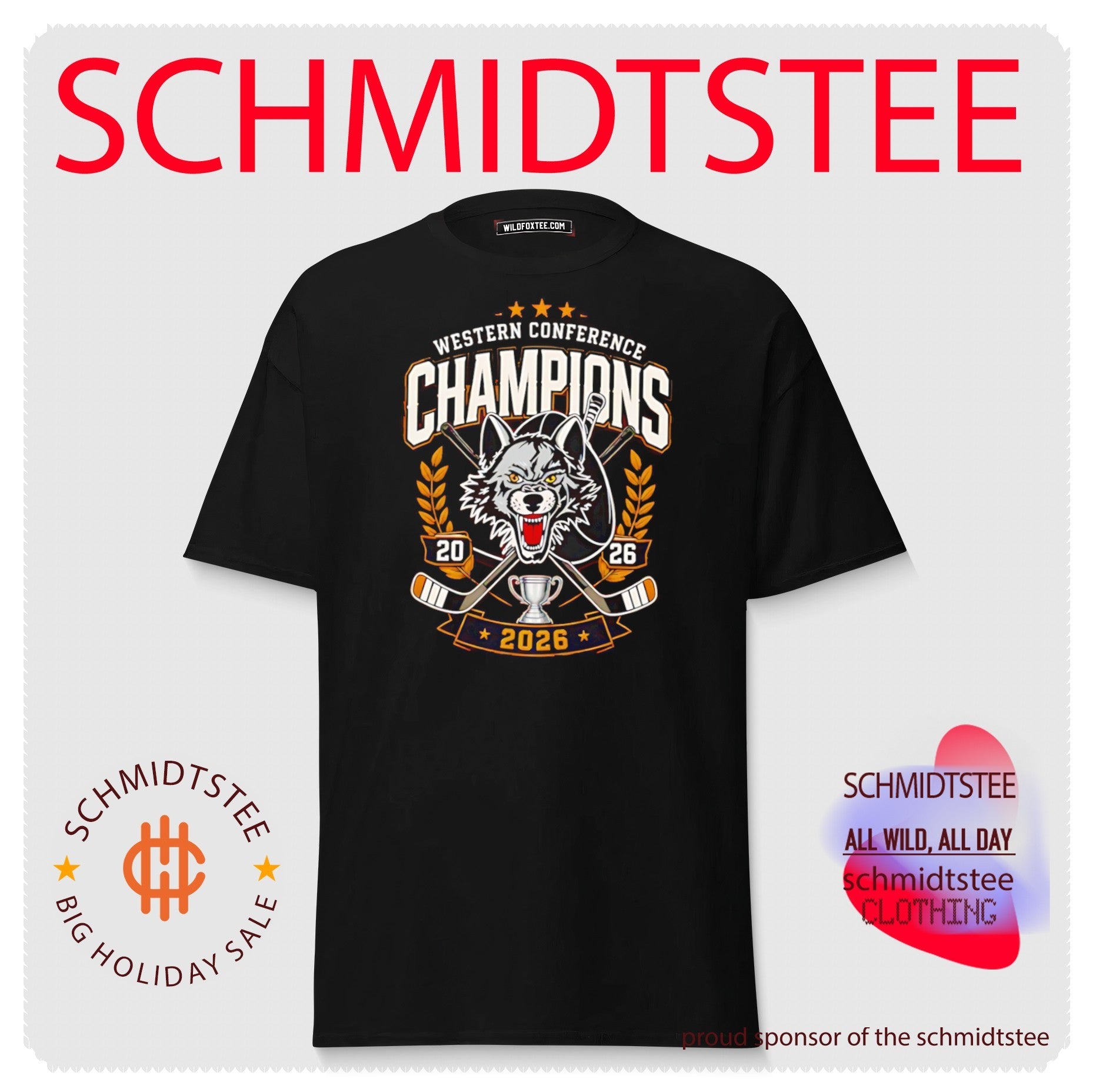 Chicago Wolves Wolf Pack Western Champions 2026 logo shirt