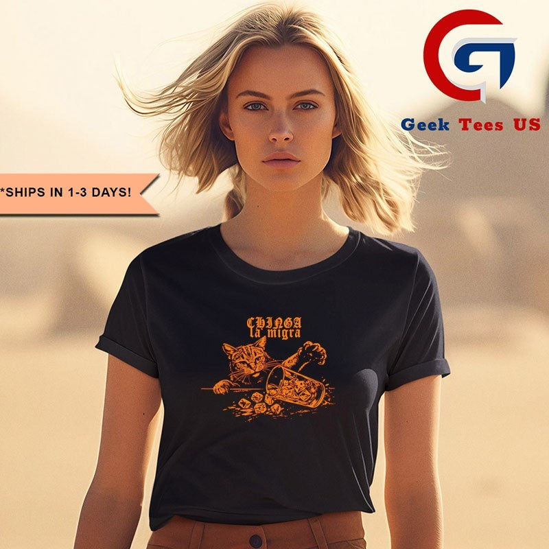 Chinga la migra Cat Anti-ICE T-shirt