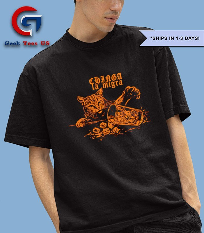Chinga la migra Cat Anti-ICE T-shirt