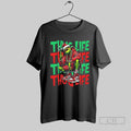Christmas Thug Life Grinch Smoking Red T Shirt