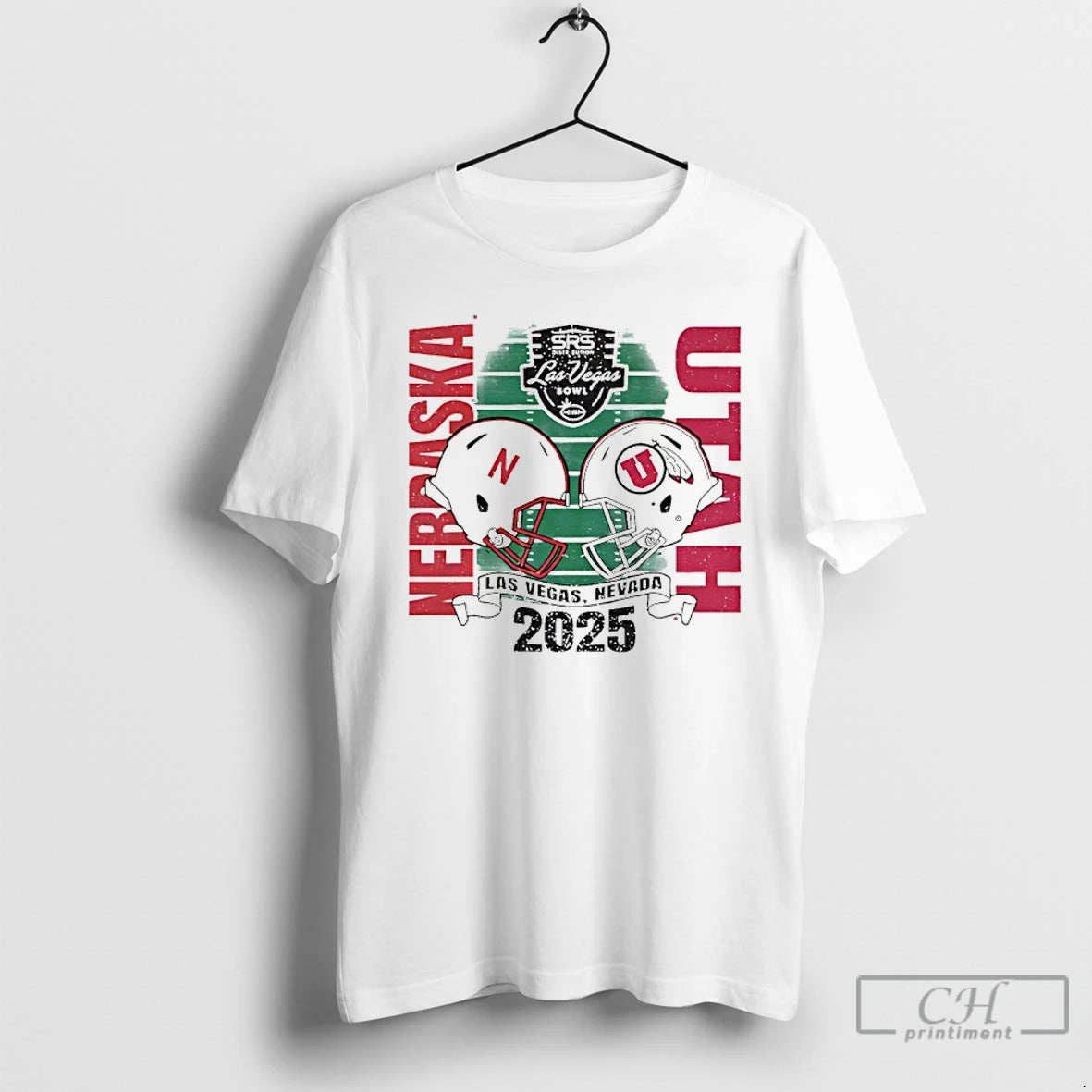 Classic 2025 26 Las Vegas Bowl Nebraska Cornhuskers Vs Utah Utes Helmets T Shirts Sweater Hoodie, Sweatshirt