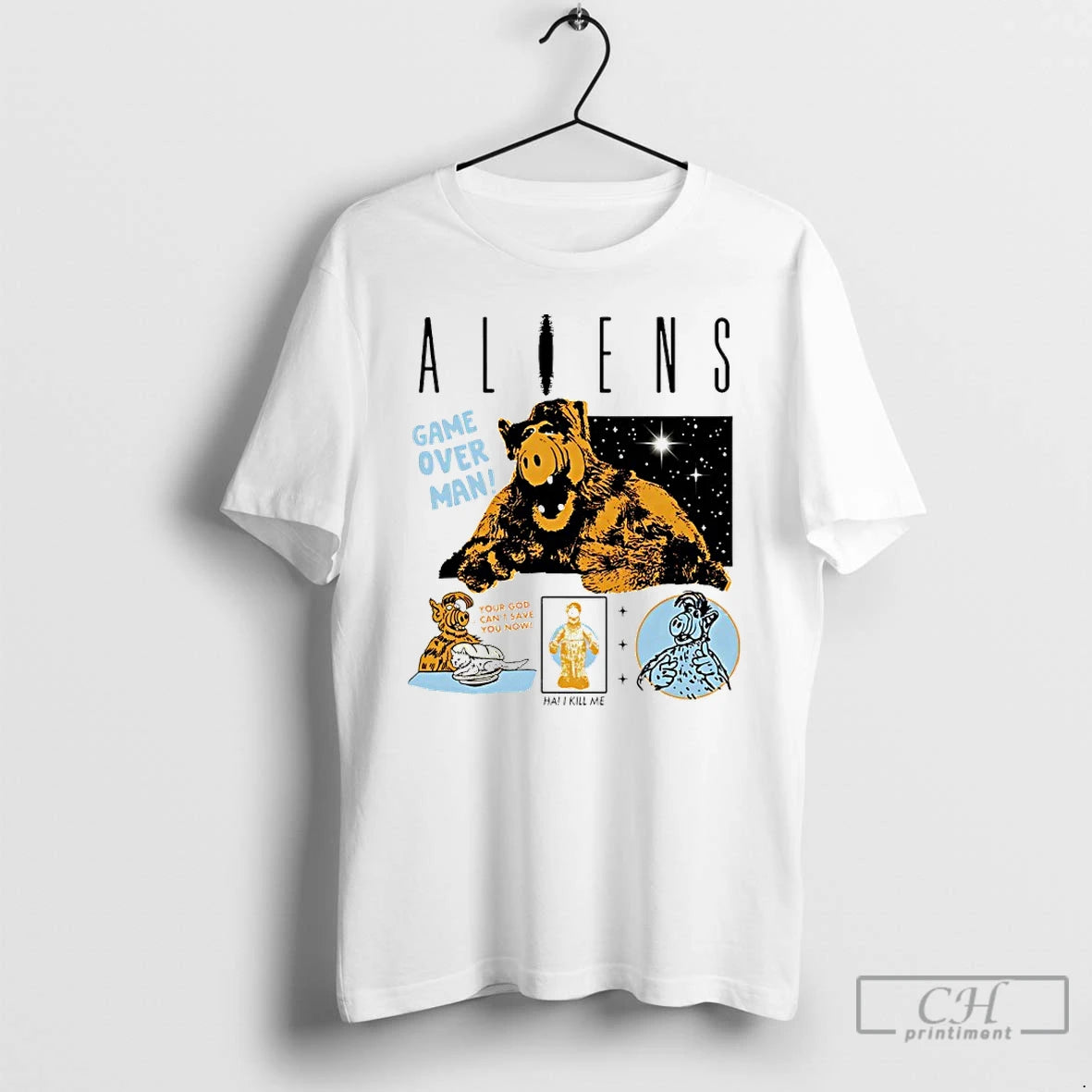 Classic Alf Iens Game Over Man Your God Cant Save You Now Ha Kill Me T-Shirts, Hoodie, Sweatshirt | AU01DripNestTees.com