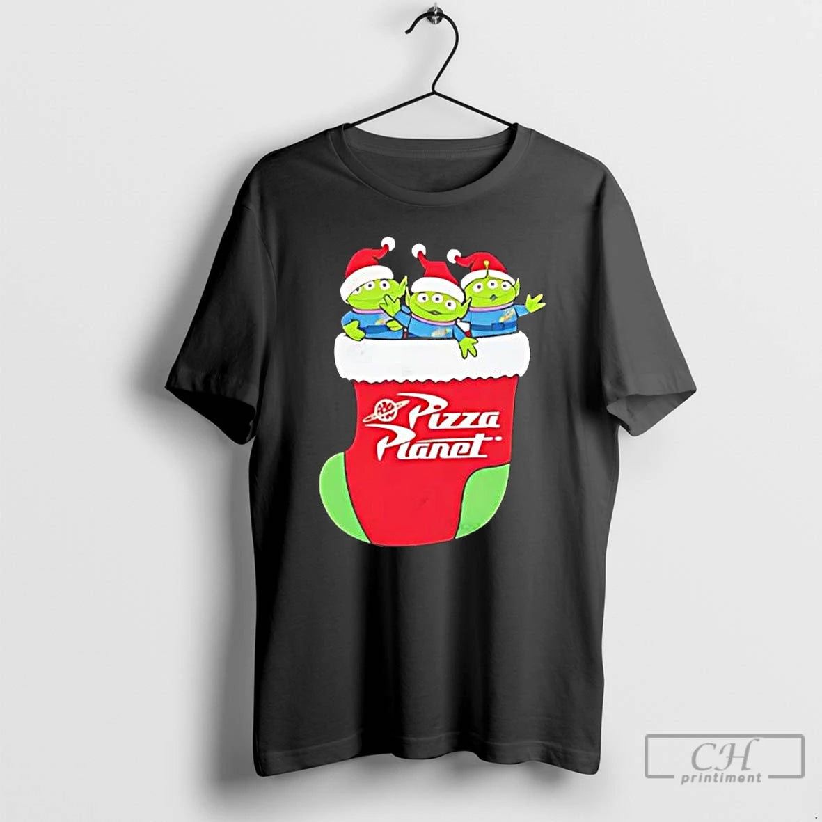 Classic Alien Stocking Pizza Planet Christmas T-Shirts, Hoodie, Sweatshirt | AU01DripNestTees.com