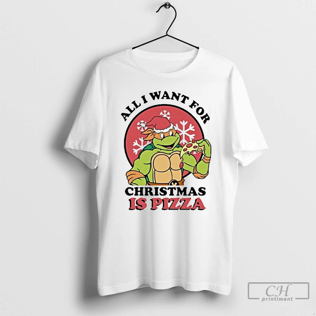 Classic All I Want For Christmas Is Pizza T-Shirts, Hoodie, Sweatshirt | AU01DripNestTees.com