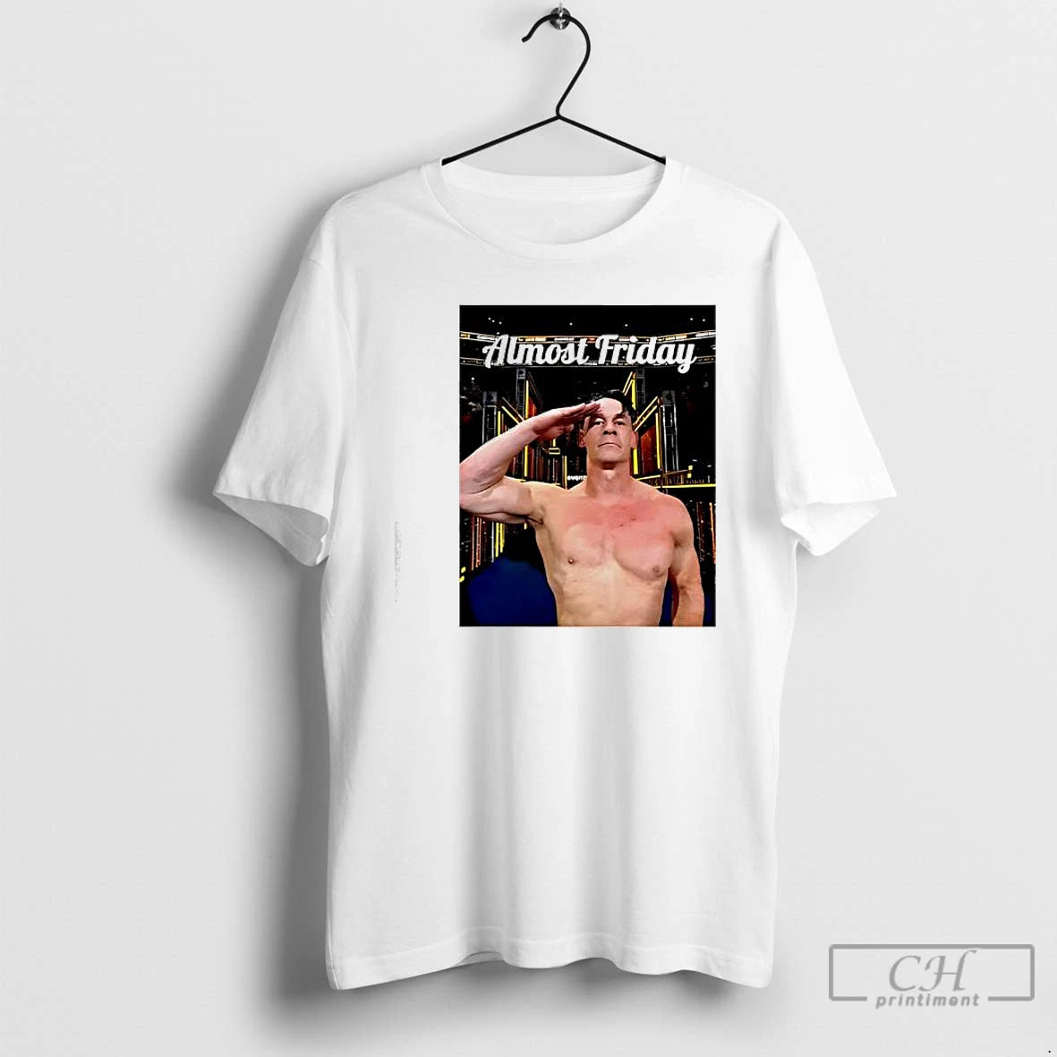 Classic Almost Friday John Cena Salute Graphic T-Shirts, Hoodie, Sweatshirt | AU01DripNestTees.com