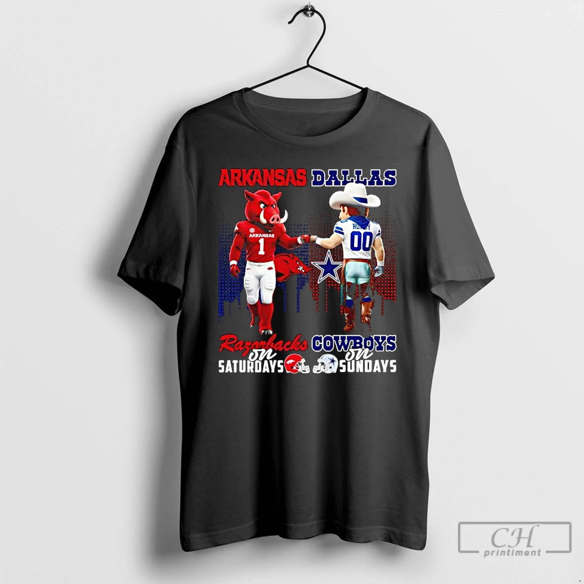 Classic Arkansas Razorbacks On Saturdays X Dallas Cowboys On Sundays Mascot T-Shirts, Hoodie, Sweatshirt