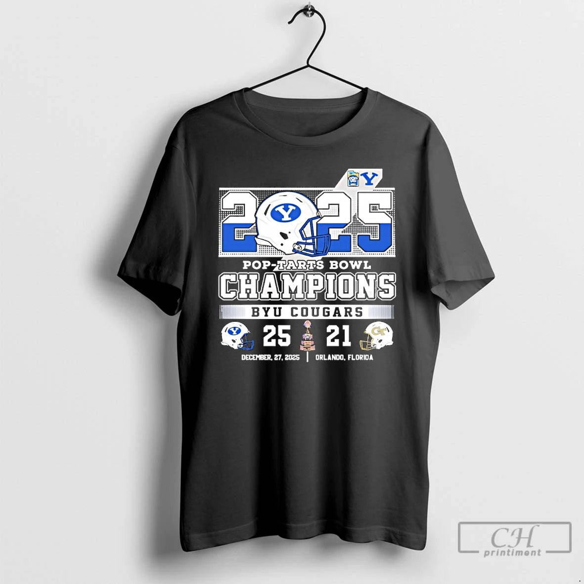 Classic Byu Cougars 2025 Pop Tarts Bowl Champions 25 21 T-Shirts, Hoodie, Sweatshirt | AU01DripNestTees.com