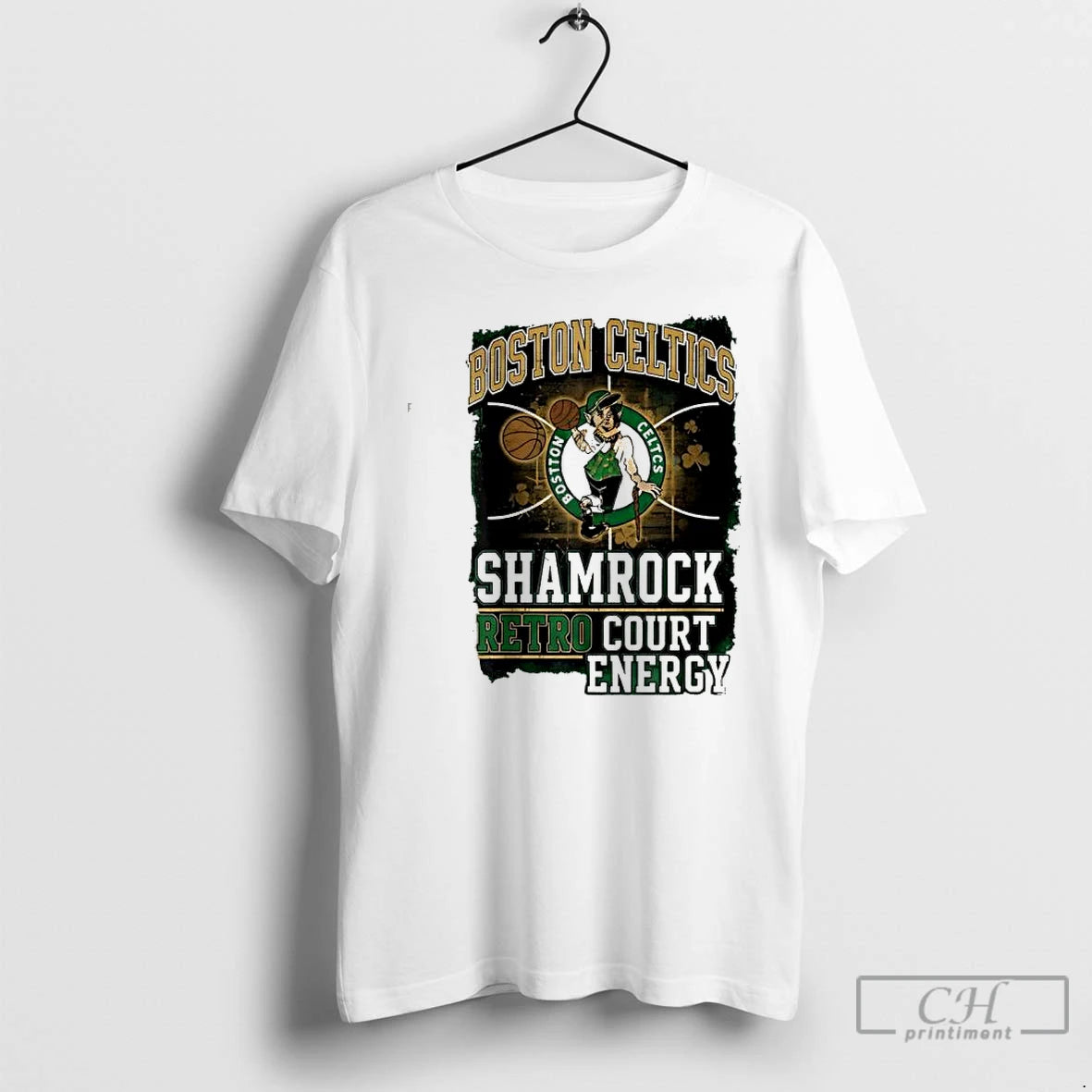 Classic Boston Celtics Shamrock Retro Court Energy Graphic T-Shirts, Hoodie, Sweatshirt | AU01DripNestTees.com