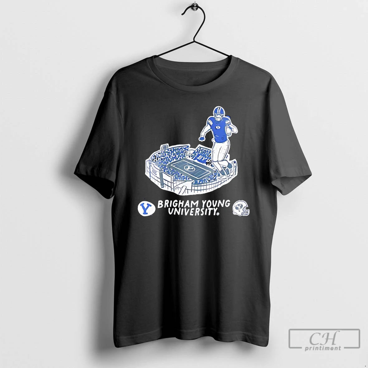 Classic Brigham Young University Byu Cougars Football Stadium And Helmet Est 1875 T Shirts Sweater Hoodie, Sweatshirt