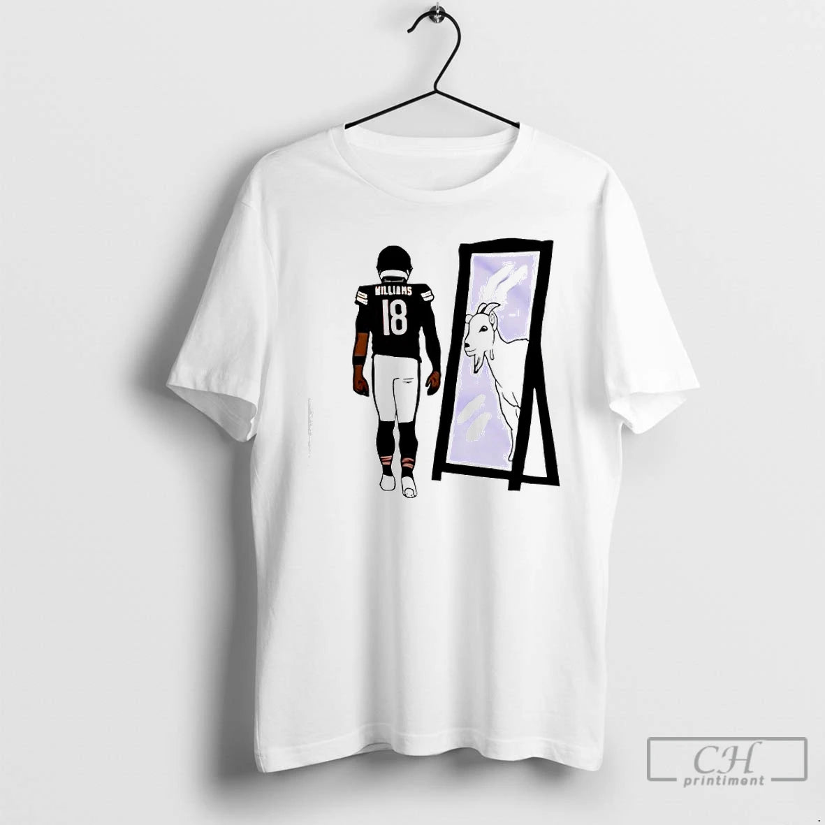 Classic Caleb Williams Mirror Goat Graphic T-Shirts, Hoodie, Sweatshirt | AU01DripNestTees.com