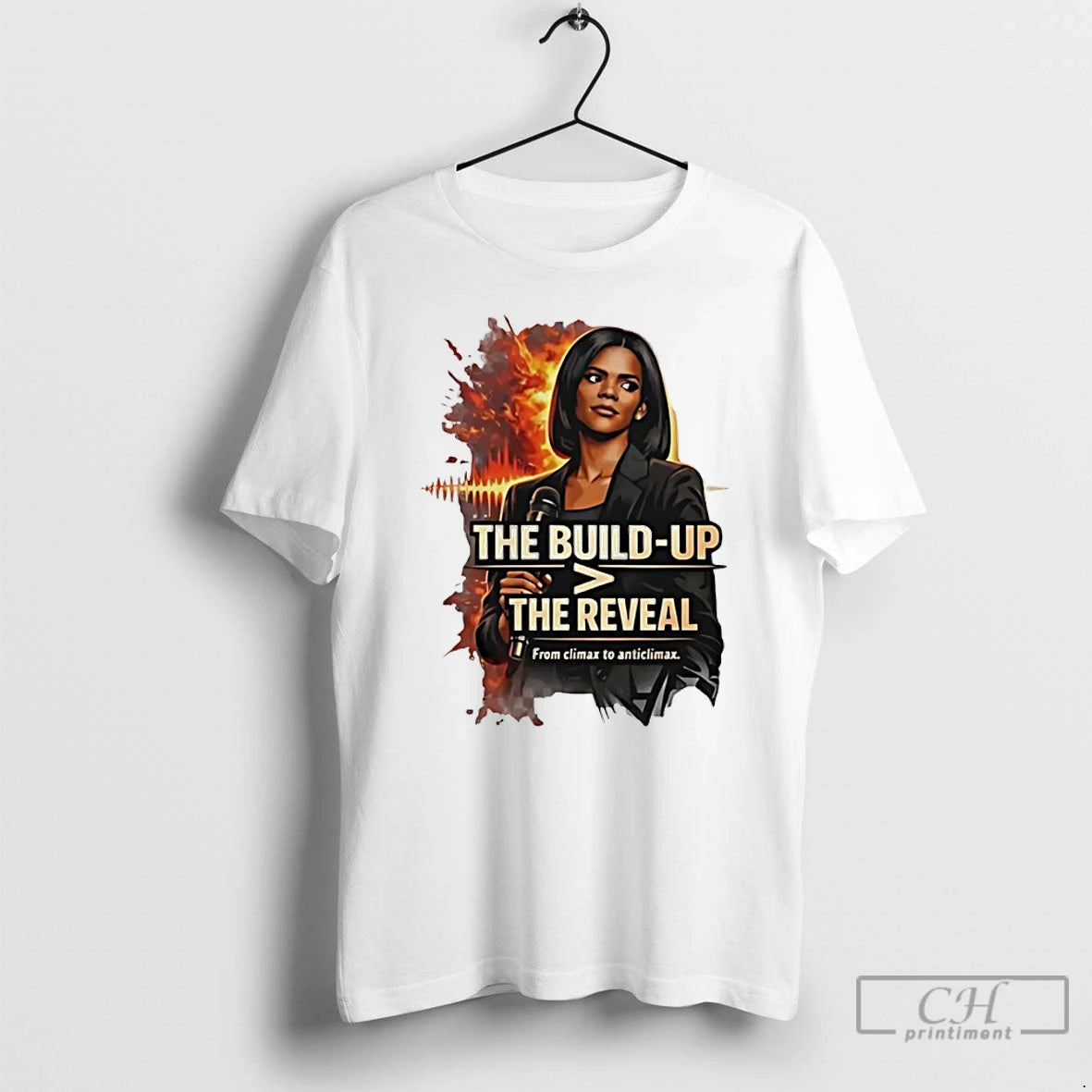 Classic Candace Owens The Build Up The Reveal Graphic T-Shirts, Hoodie, Sweatshirt | AU01DripNestTees.com