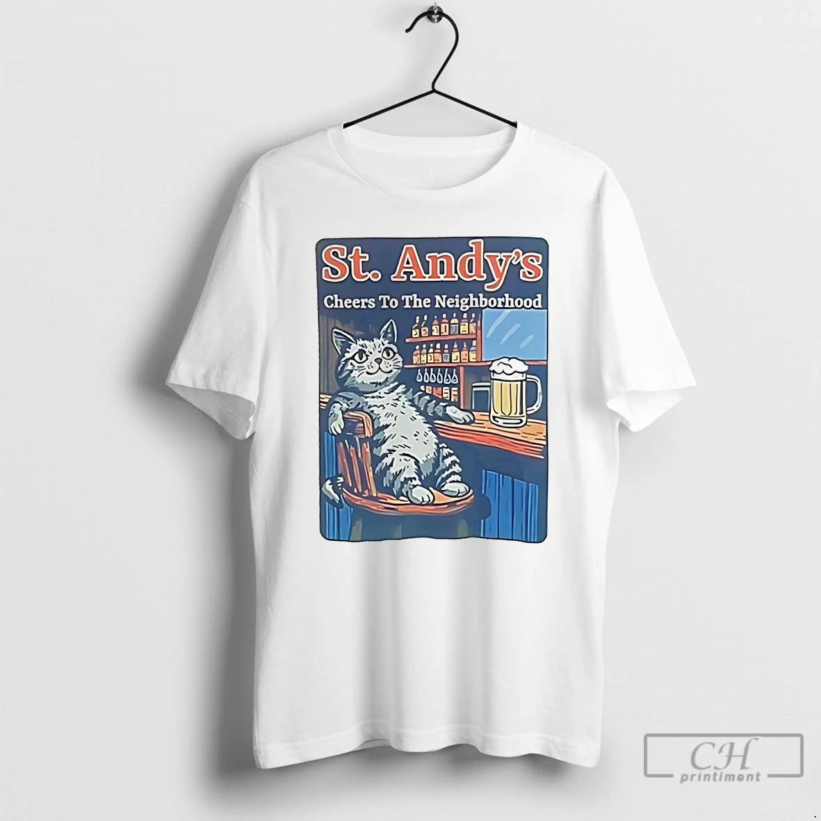 Classic Cat St Andys Cheers To The Neighborhood T-Shirts, Hoodie, Sweatshirt | AU01DripNestTees.com