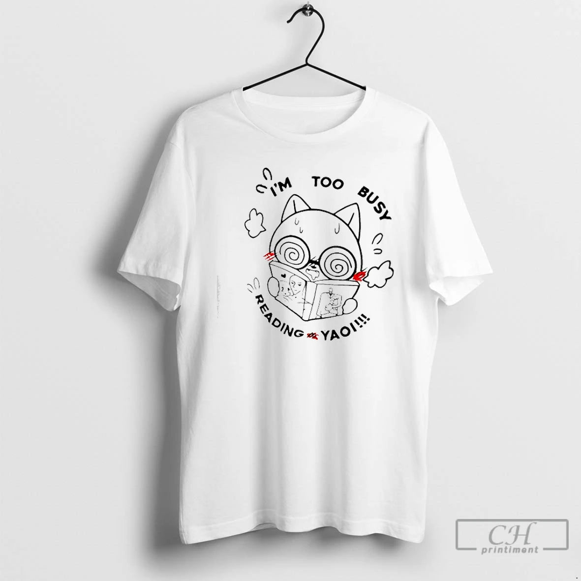 Classic Cat Im Too Busy Reading Yaoi T-Shirts, Hoodie, Sweatshirt | AU01DripNestTees.com