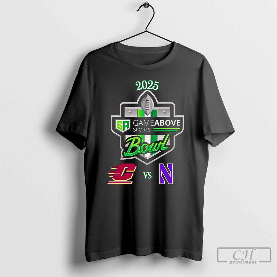 Classic Central Michigan Chippewas Vs Northwestern Wildcats 2025 Gameabove Sports Bowl T-Shirts, Hoodie, Sweatshirt