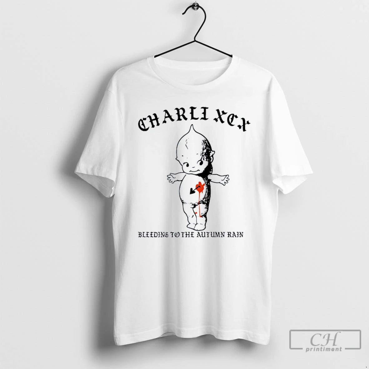 Classic Charli Xcx Brat Tattoo Kewpie Bleeding To The Autumn Rain T-Shirts, Hoodie, Sweatshirt | AU01DripNestTees.com