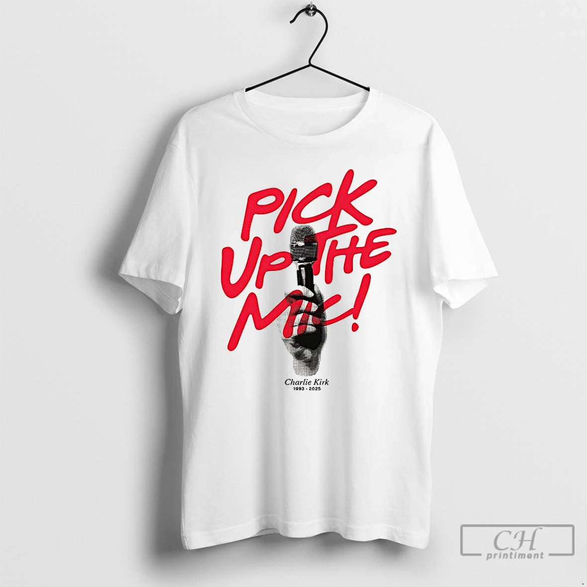 Classic Charlie Kirk Pick Up The Mic T-Shirts, Hoodie, Sweatshirt | AU01DripNestTees.com