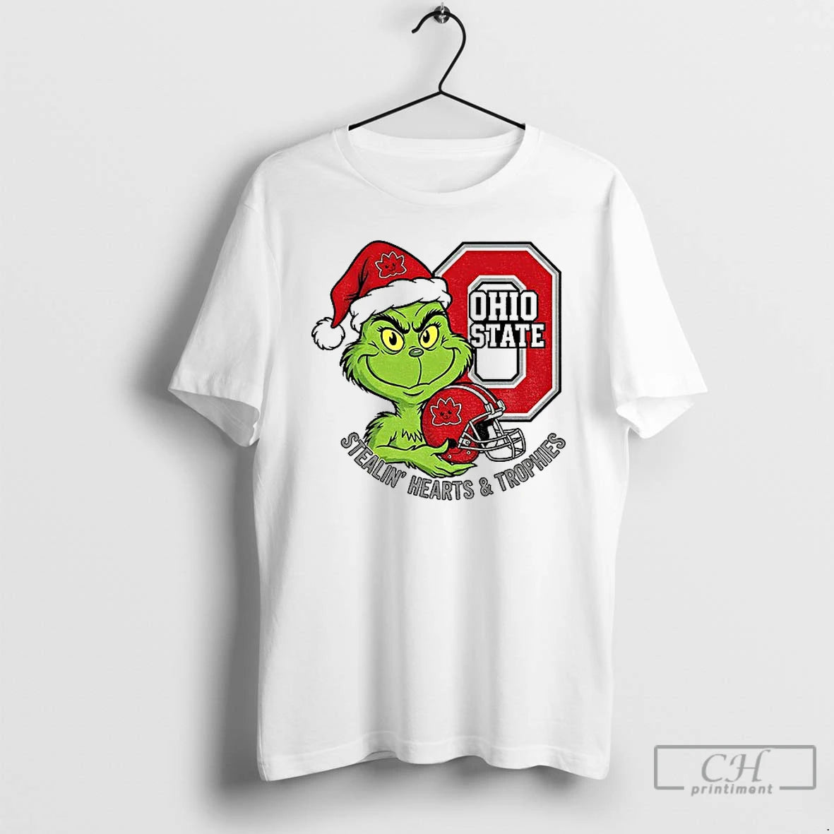 Classic Christmas Grinch Inspired Ohio State Stealin Hearts Trophies T-Shirts, Hoodie, Sweatshirt | AU01DripNestTees.com