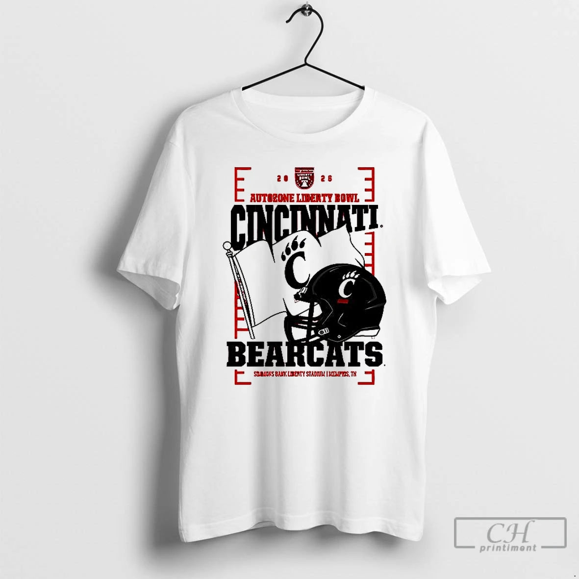 Classic Cincinnati Bearcats Autozone Liberty Bowl 2025 Helmet T-Shirts, Hoodie, Sweatshirt | AU01DripNestTees.com