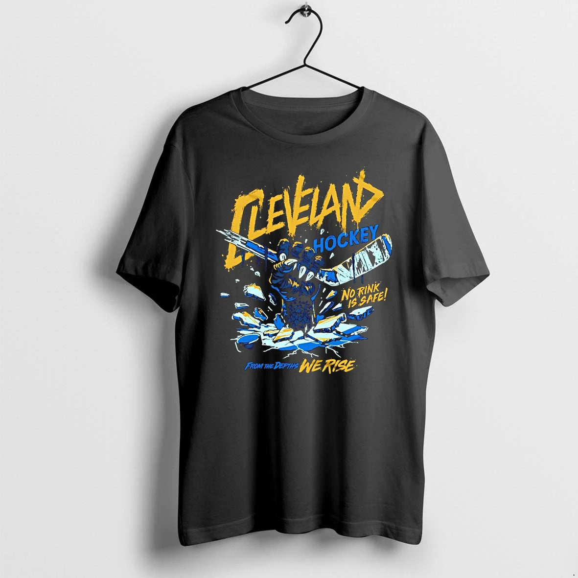 Classic Cleveland Monsters Hockey No Rink Is Safe From The Depths We Rise Shirts Sweater
