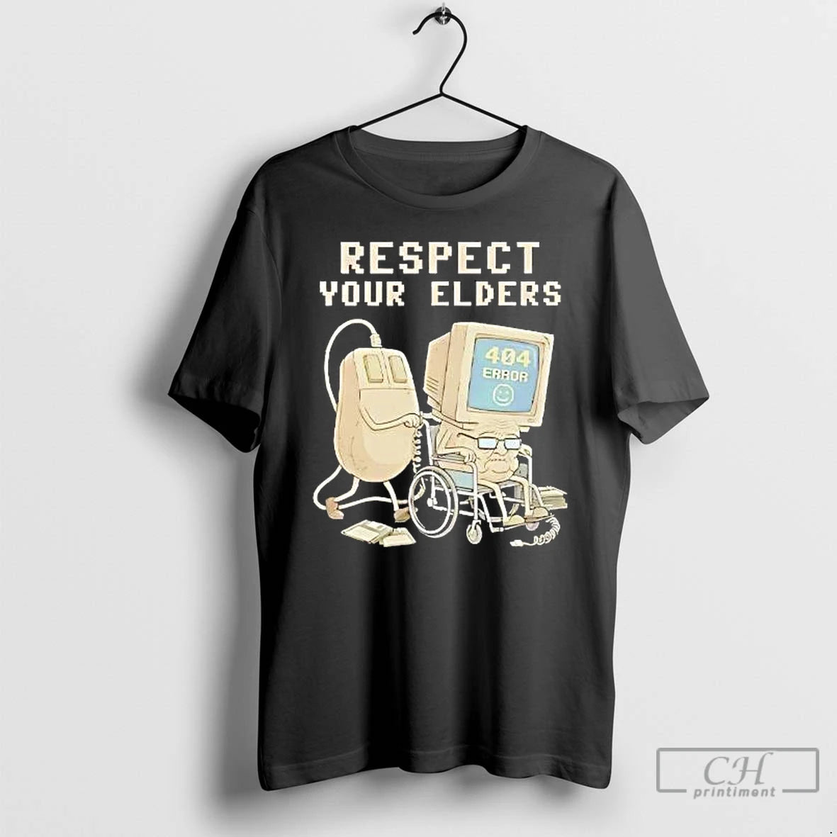 Classic Computer Tech 404 Error Hilarious Respect Your Elders T-Shirts, Hoodie, Sweatshirt | AU01DripNestTees.com