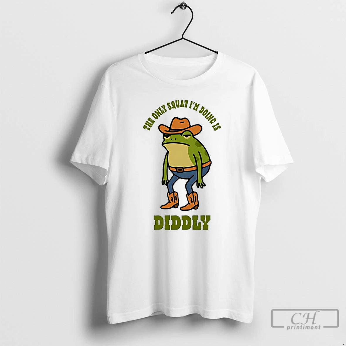 Classic Cowboy Frog The Only Squat Im Doing Is Diddly T-Shirts, Hoodie, Sweatshirt | AU01DripNestTees.com