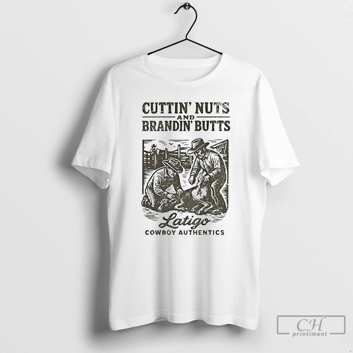 Classic Cuttin Nuts And Brandin Butts Latigo Cowboy Authentics T-Shirts, Hoodie, Sweatshirt | AU01DripNestTees.com