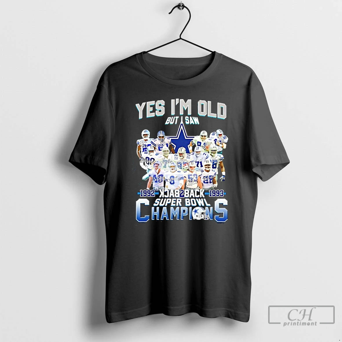 Classic Dallas Cowboys Yes Im Old But I Saw Back 2 Back 1992 1993 Super T-Shirts, Hoodie, Sweatshirt | AU01DripNestTees.com