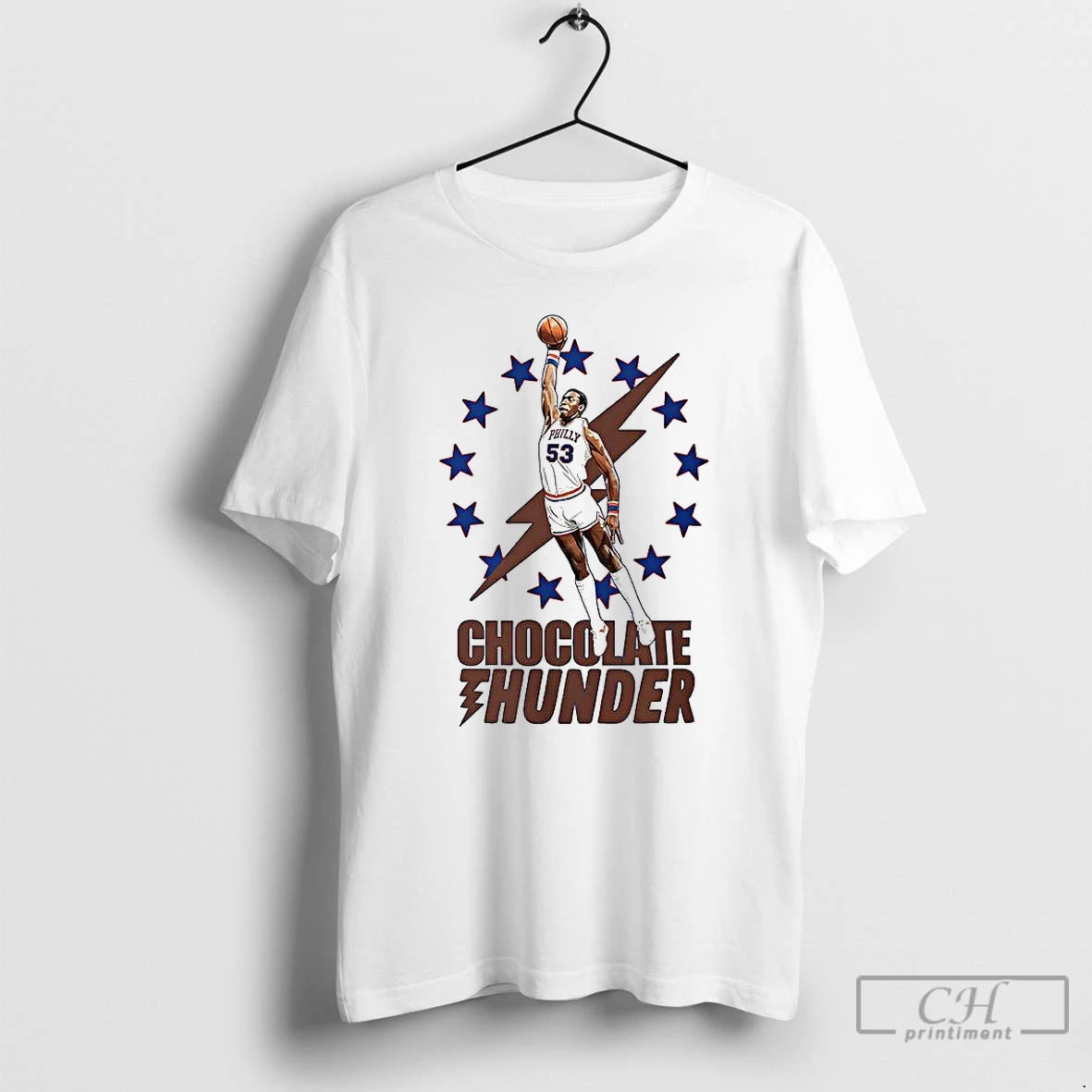 Classic Darryl Dawkins Philadelphia 76ers Chocolate Thunder Dunk T-Shirts, Hoodie, Sweatshirt | AU01DripNestTees.com