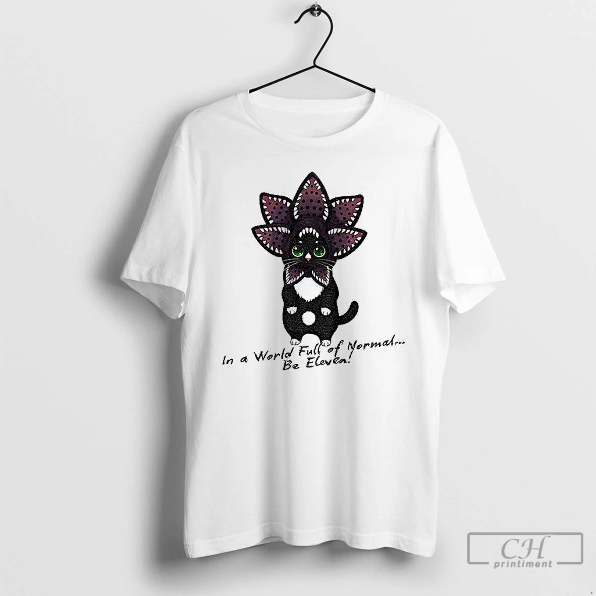 Classic Demogorgon Cat In A World Full Of Normal Be Eleven Cartoon T Shirts Sweater Hoodie, Sweatshirt | AU01DripNestTees.com
