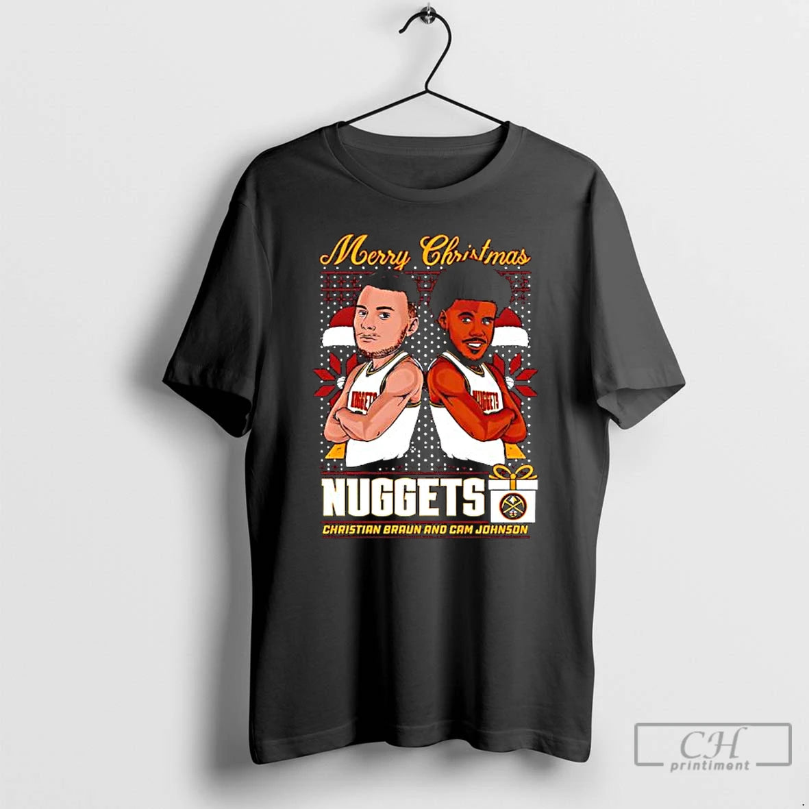 Classic Denver Nuggets Christmas Braun Johnson Graphic T-Shirts, Hoodie, Sweatshirt | AU01DripNestTees.com