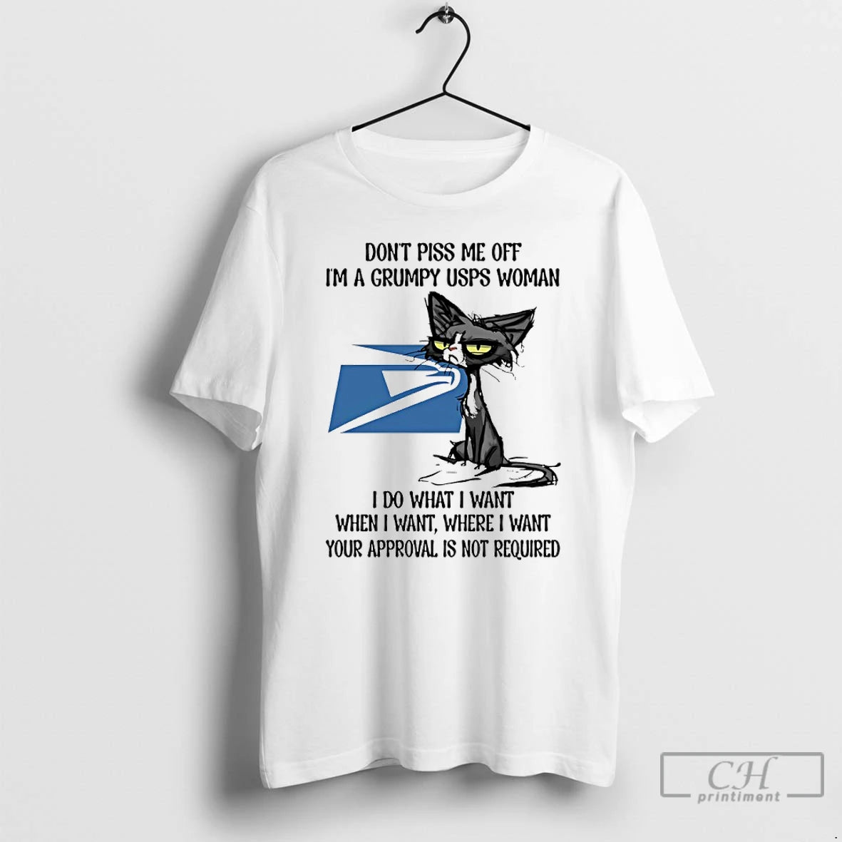 Classic Dont Piss Me Off Im A Grumpy Cat Usps Woman T-Shirts, Hoodie, Sweatshirt | AU01DripNestTees.com