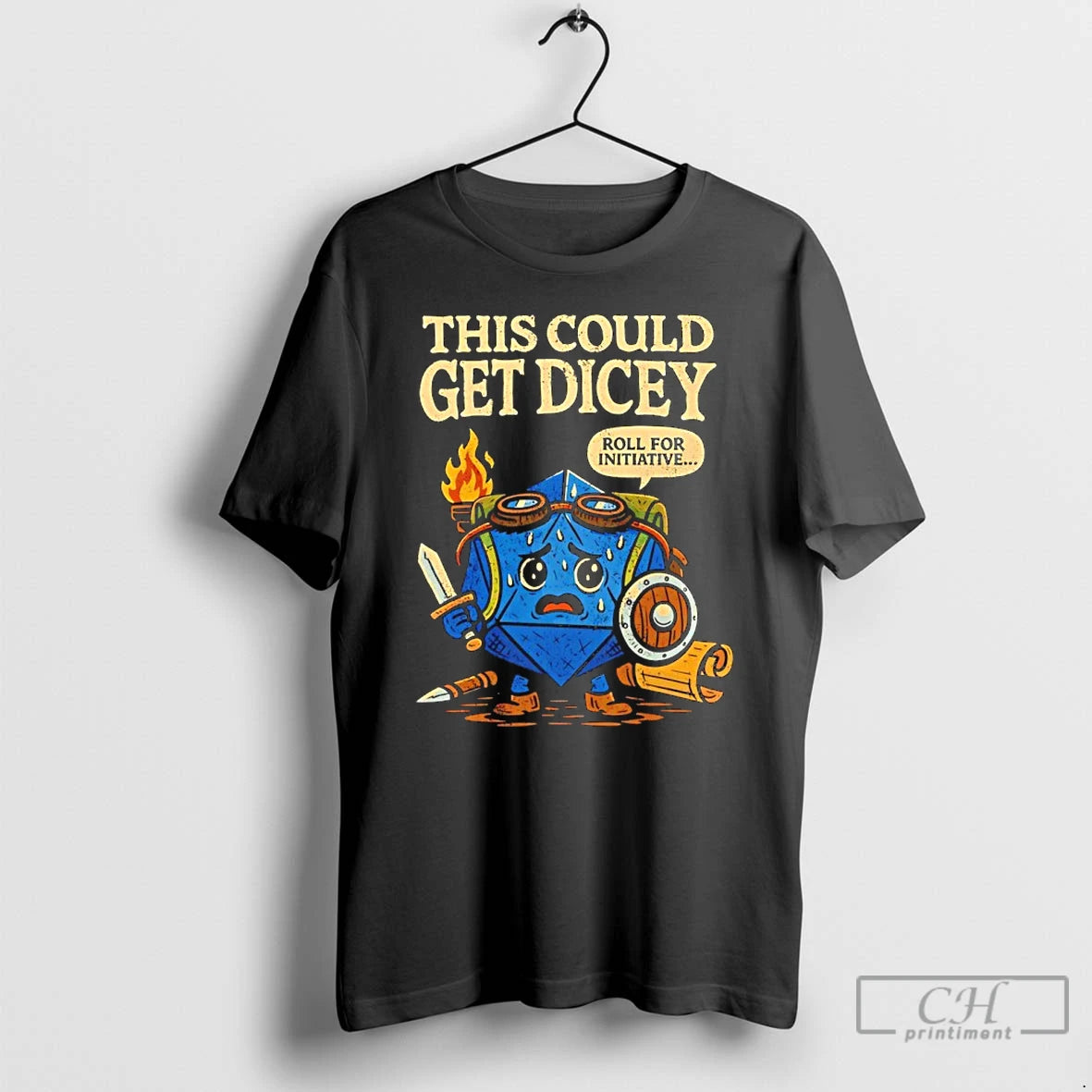 Classic Dungeons And Dragons This Could Get Dicey Roll For Intiative T-Shirts, Hoodie, Sweatshirt | AU01DripNestTees.com