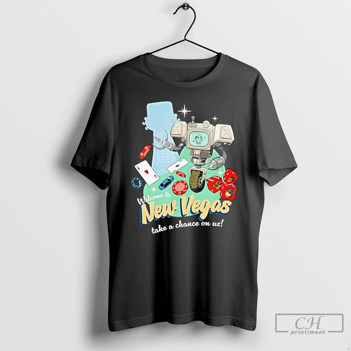 Classic Fallout Welcome To New Vegas Take A Chance On Us T-Shirts, Hoodie, Sweatshirt | AU01DripNestTees.com