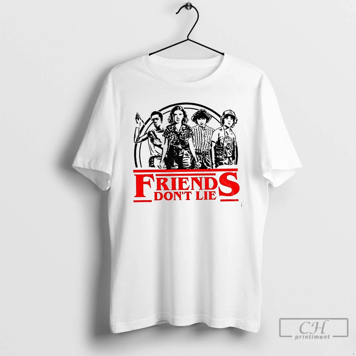 Classic Friends Dont Lie Retro Stranger Style Quote T-Shirts, Hoodie, Sweatshirt | AU01DripNestTees.com