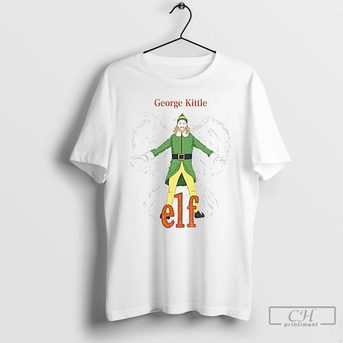 Classic George Kittle Buddy The Elf Merry Christmas T-Shirts, Hoodie, Sweatshirt | AU01DripNestTees.com