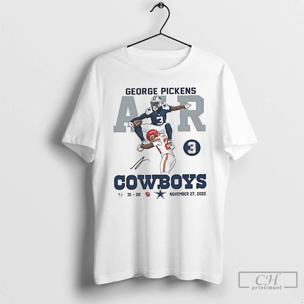 Classic George Pickens Air Hurdle Dallas Cowboys T-Shirts, Hoodie, Sweatshirt | AU01DripNestTees.com