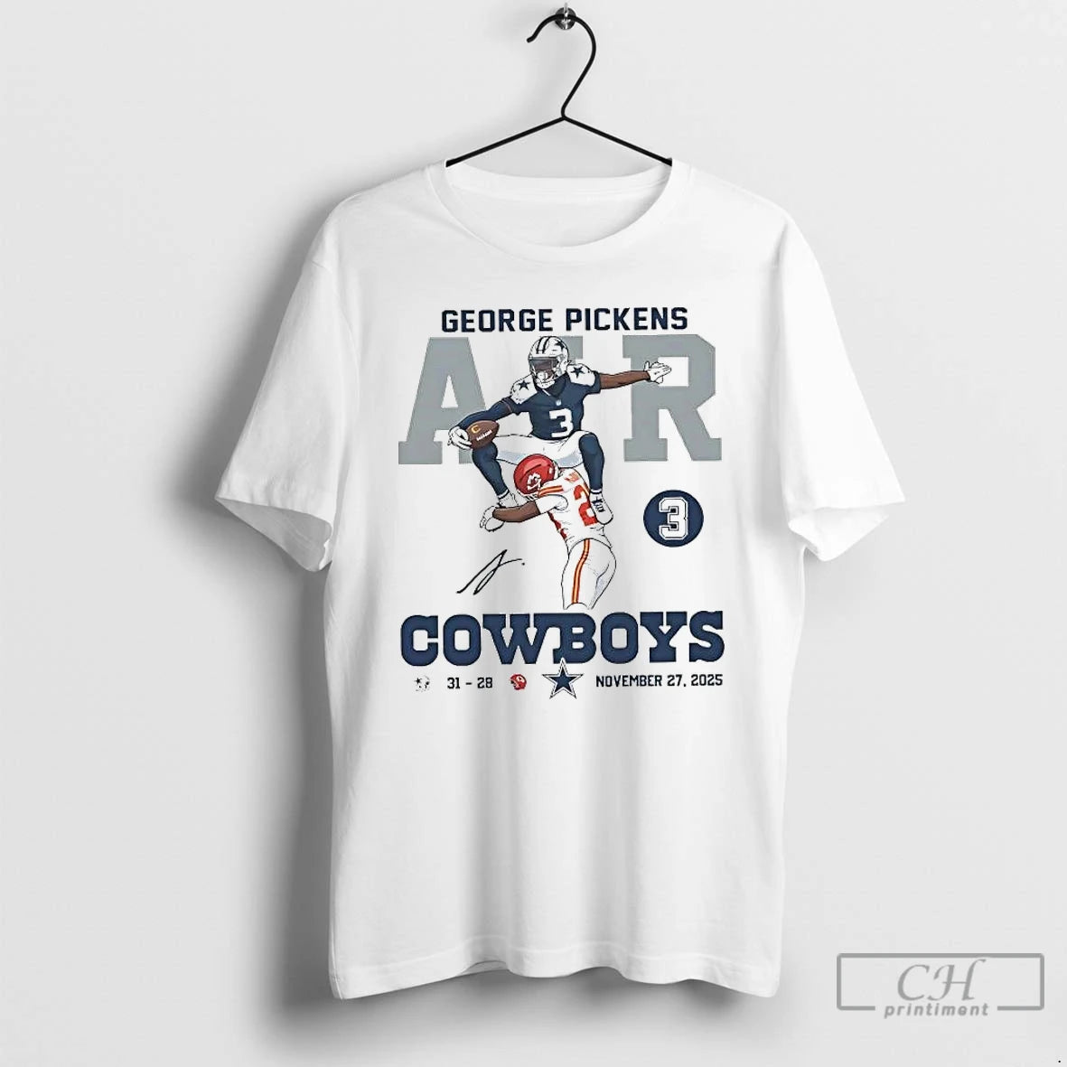 Classic George Pickens Air Hurdle Dallas Cowboys T-Shirts, Hoodie, Sweatshirt | AU01DripNestTees.com