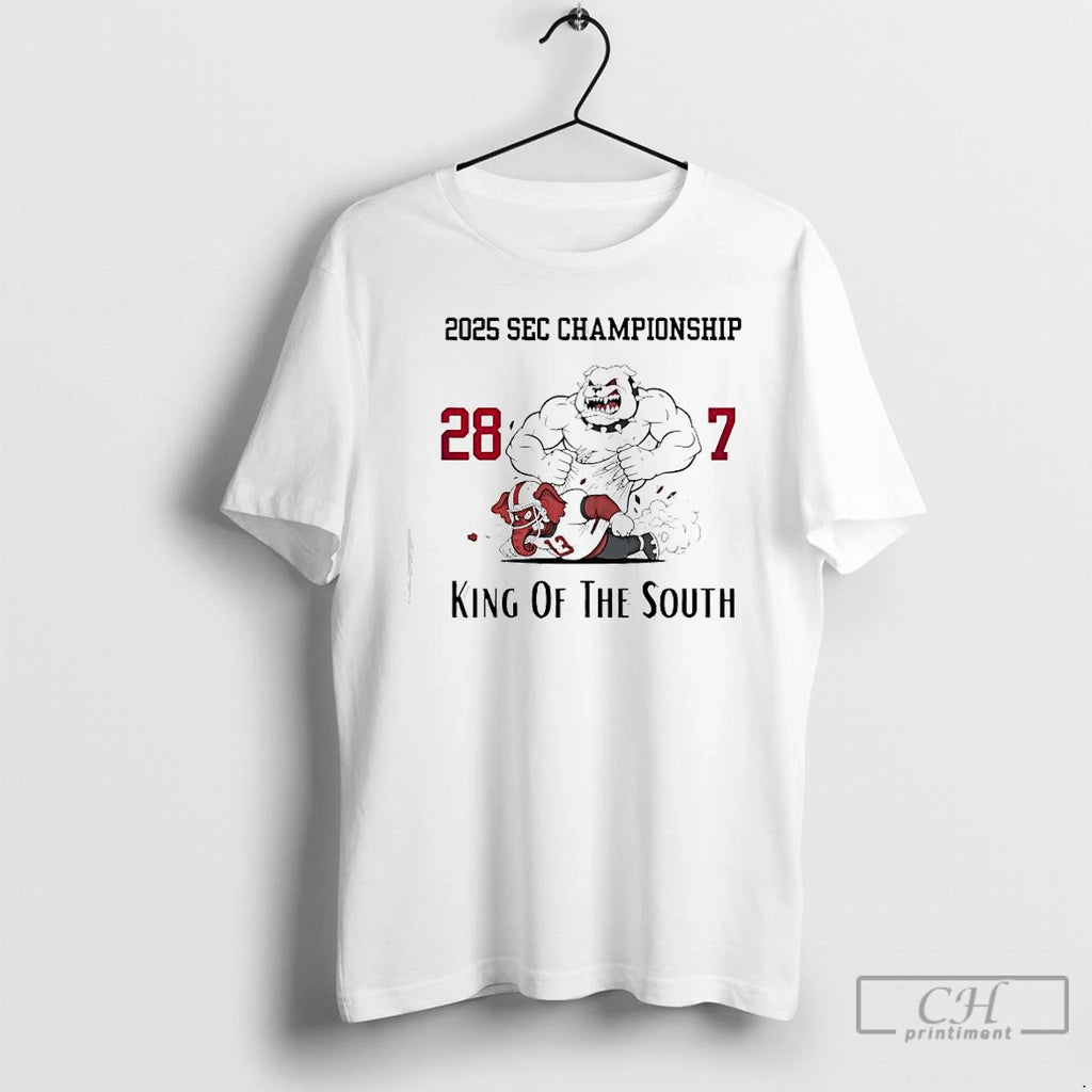 Classic Georgia Bulldogs 2025 Sec Conference Championship 28 7 King Of The South T Shirts Hoodie, Sweatshirt