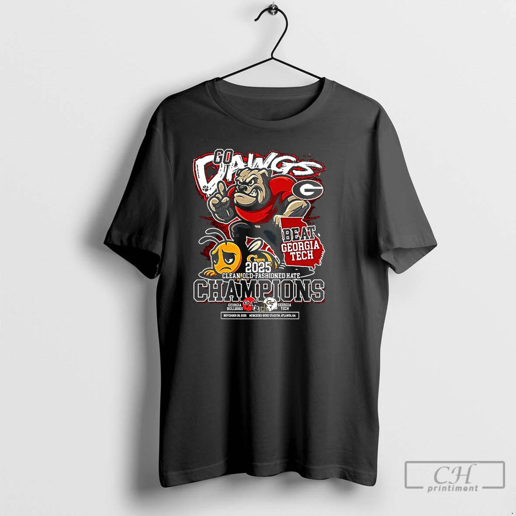 Classic Georgia Bulldogs Go Dawgs 2025 Clean Old Fashioned Hate Champions T-Shirts, Hoodie, Sweatshirt | AU01DripNestTees.com
