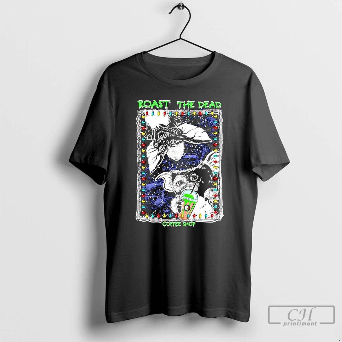 Classic Gizmo Roast The Dead Coffee Shop Christmas Graphic T-Shirts, Hoodie, Sweatshirt | AU01DripNestTees.com