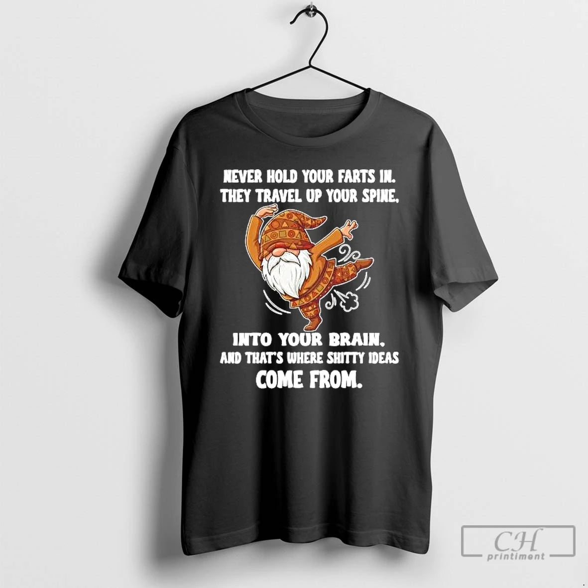 Classic Gnome Never Hold Your Farts In They Travel Up Your Spine T Shirts Sweater Hoodie, Sweatshirt | AU01DripNestTees.com