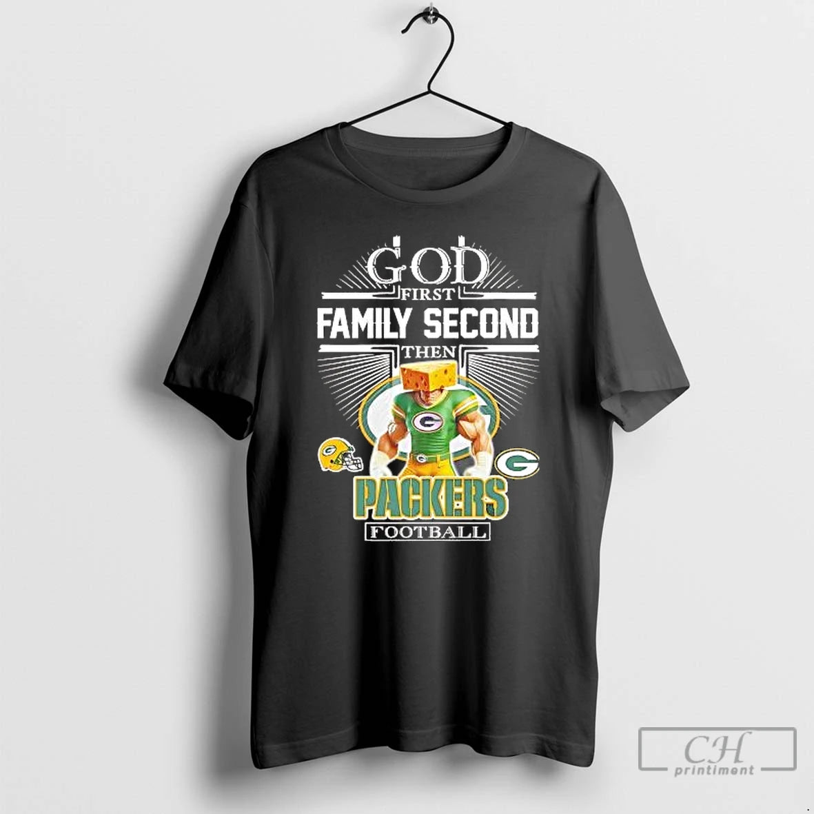 Classic God First Family Second Then Green Bay Packers Cheesehead Football T-Shirts, Hoodie, Sweatshirt