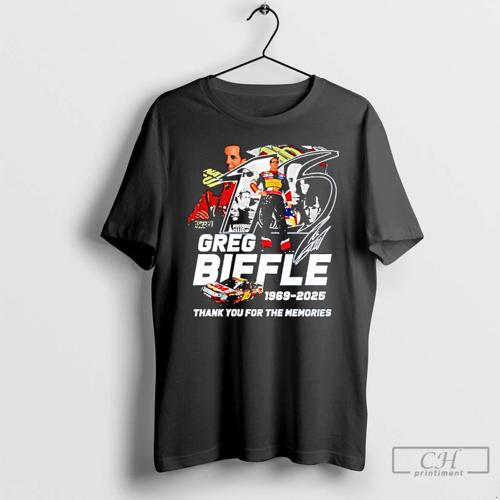 Classic Greg Biffle Thank You For The Memories 1969 2025 Signature T-Shirts, Hoodie, Sweatshirt | AU01DripNestTees.com