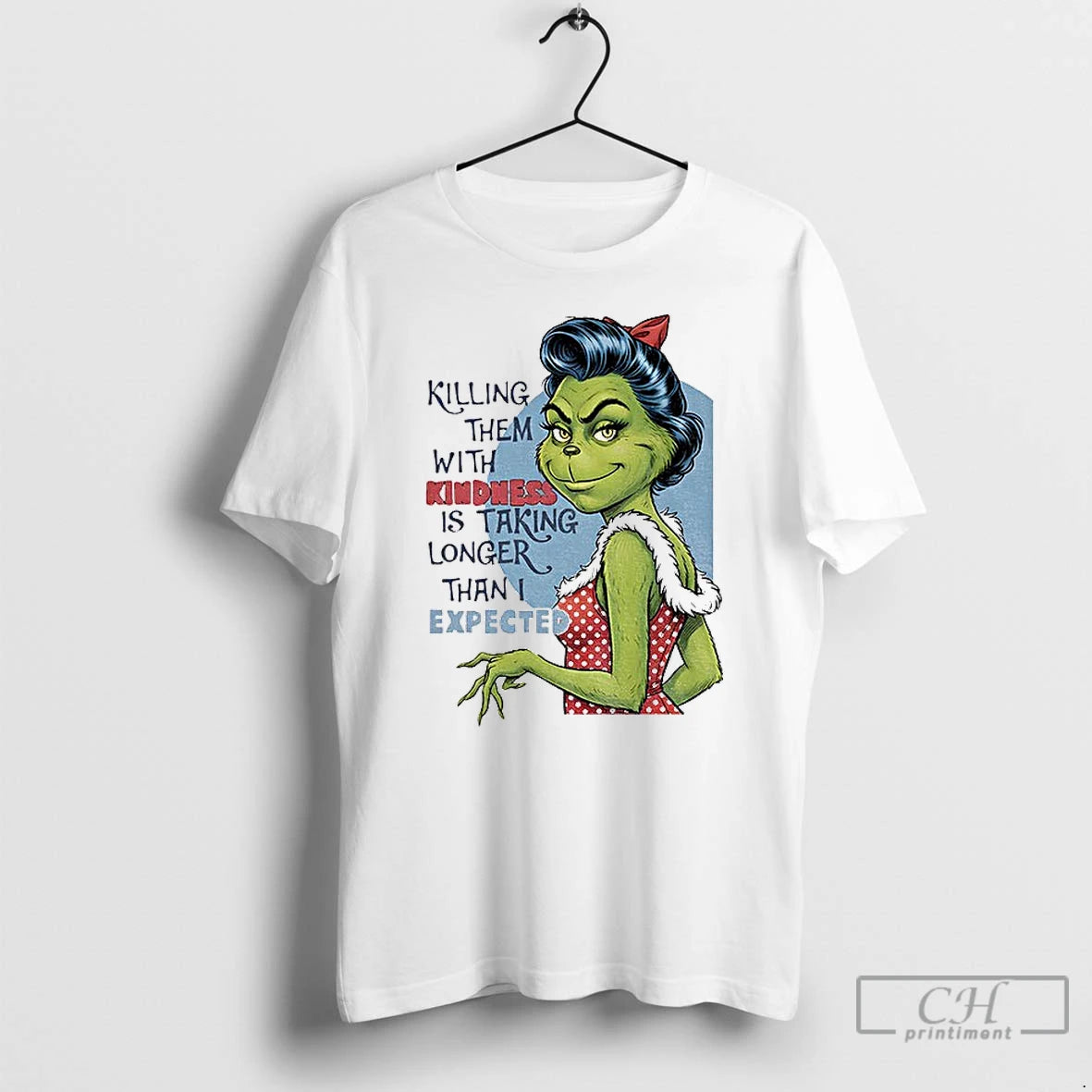 Classic Grinch Santa Killing Them With Kindness Is Taking Longer Christmas T-Shirts, Hoodie, Sweatshirt